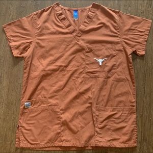 Texas Longhorns Scrub Top Women’s Size XS
